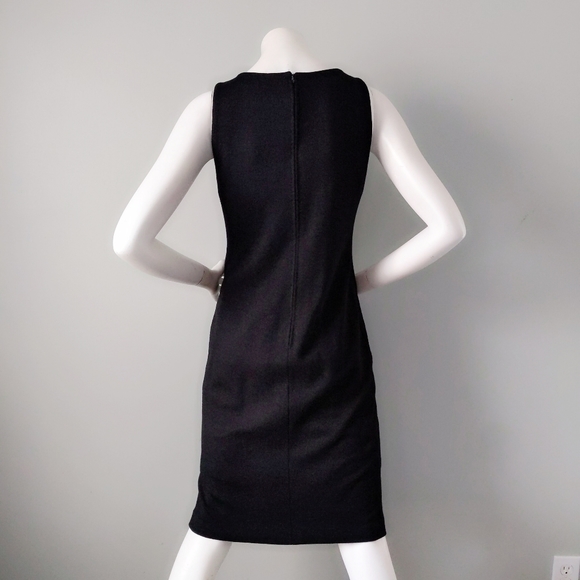 VTG Carolyne Roehm Black Wool Rhinestone Dress Set - Picture 10 of 10